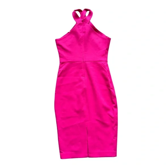 Likely Fuchsia Pink Halter Carolyn Pencil Dress - Picture 3 of 7